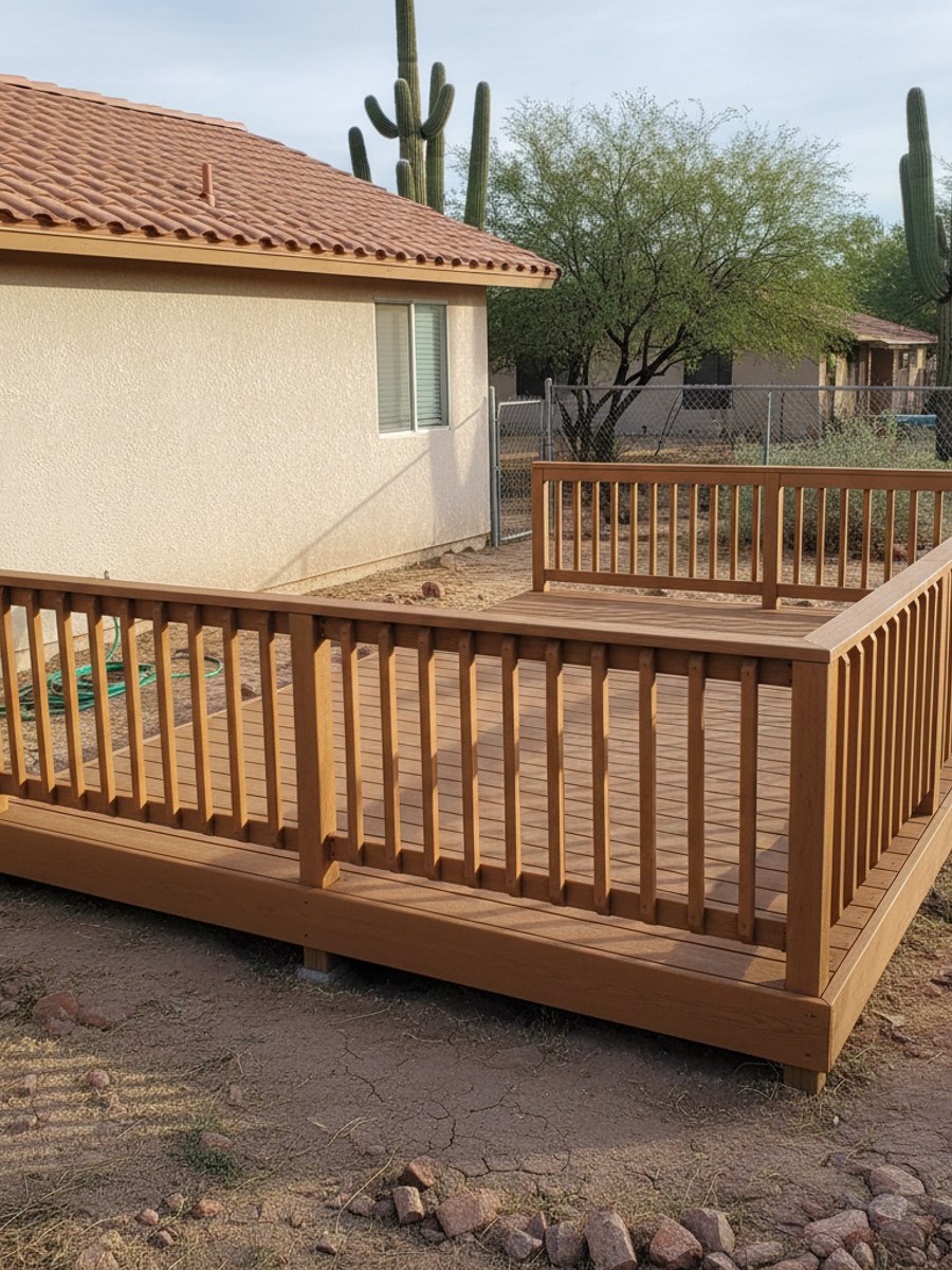 Midway Deck Solutions crew working on a home