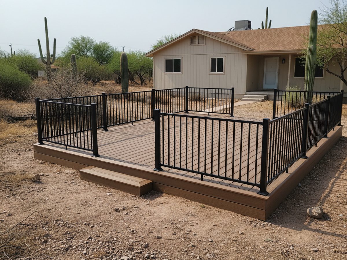 Custom Deck Design completed by Midway Deck Solutions in Scottsdale, AZ