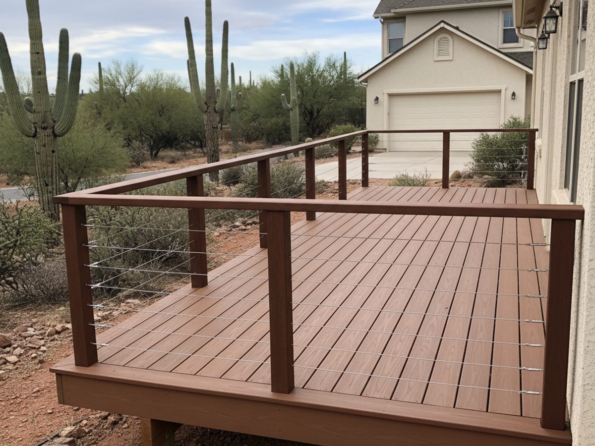 Custom Deck Design completed by Midway Deck Solutions in Mesa, AZ