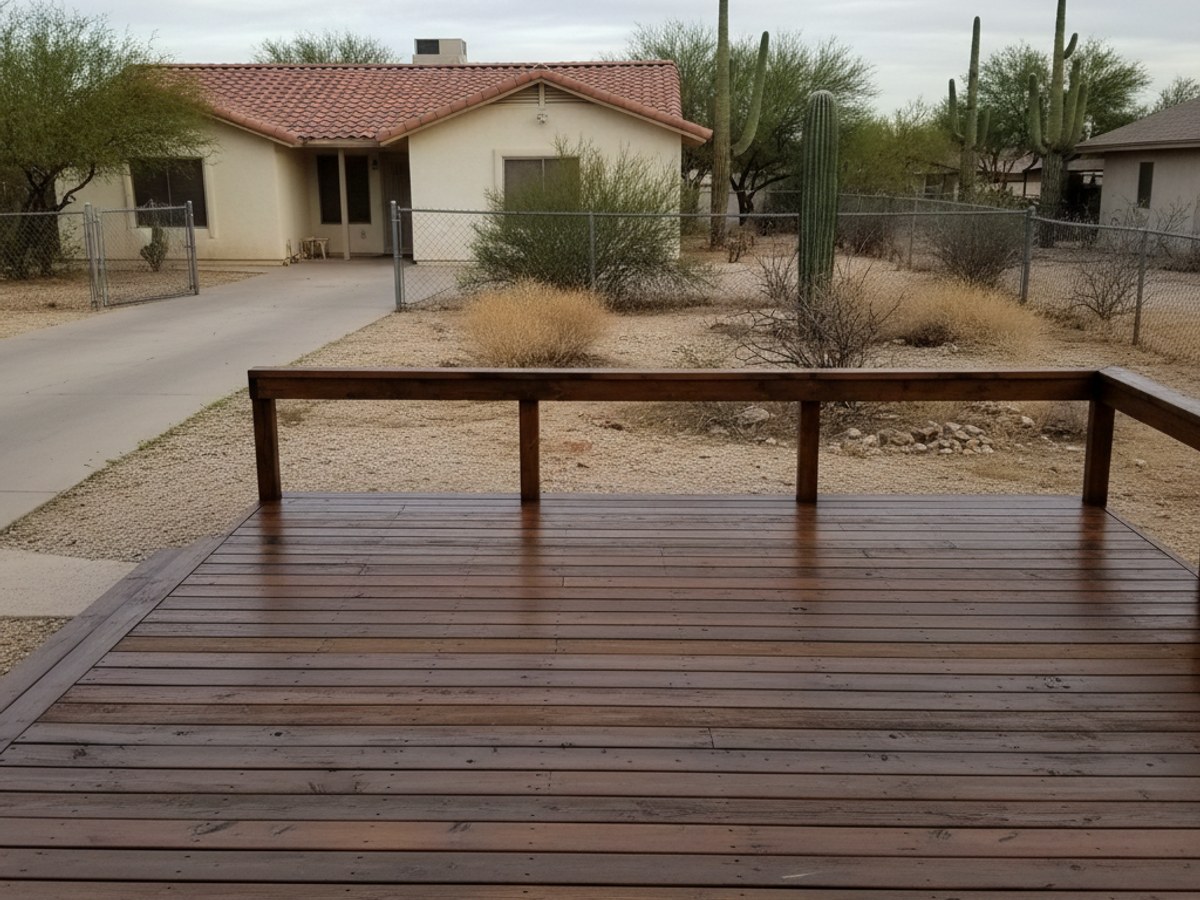 Custom Deck Design completed by Midway Deck Solutions in Buckeye, AZ
