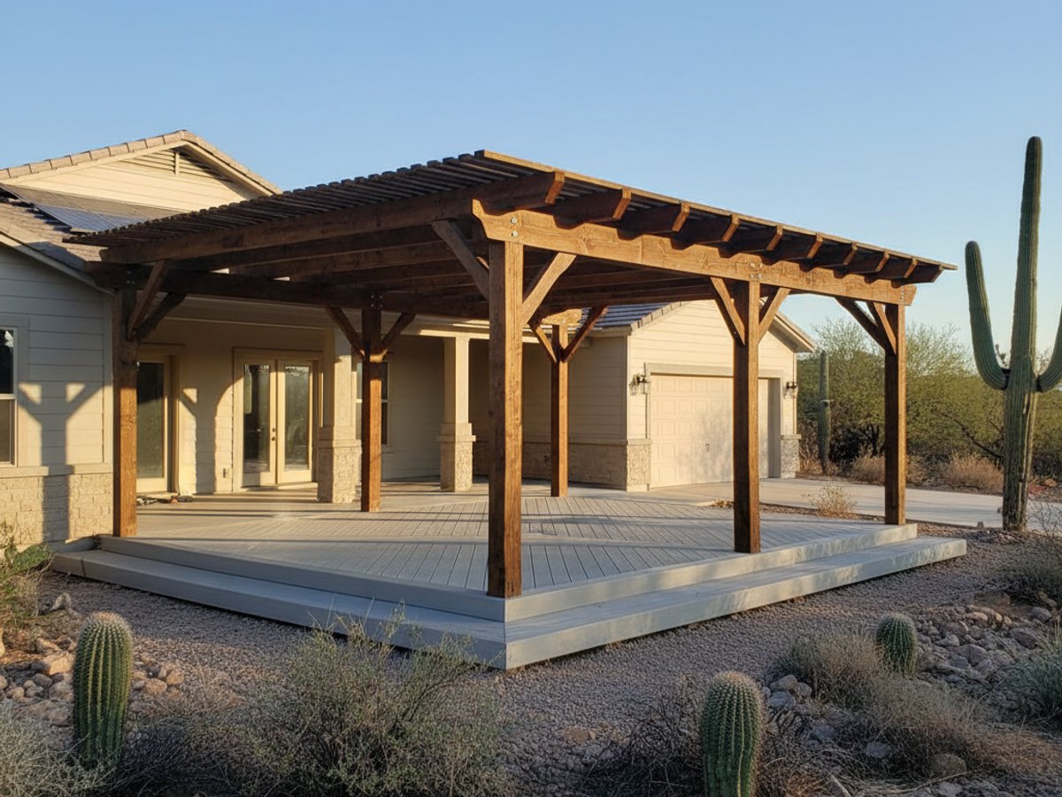 Midway Deck Solutions crew at work on a home in Phoenix, AZ